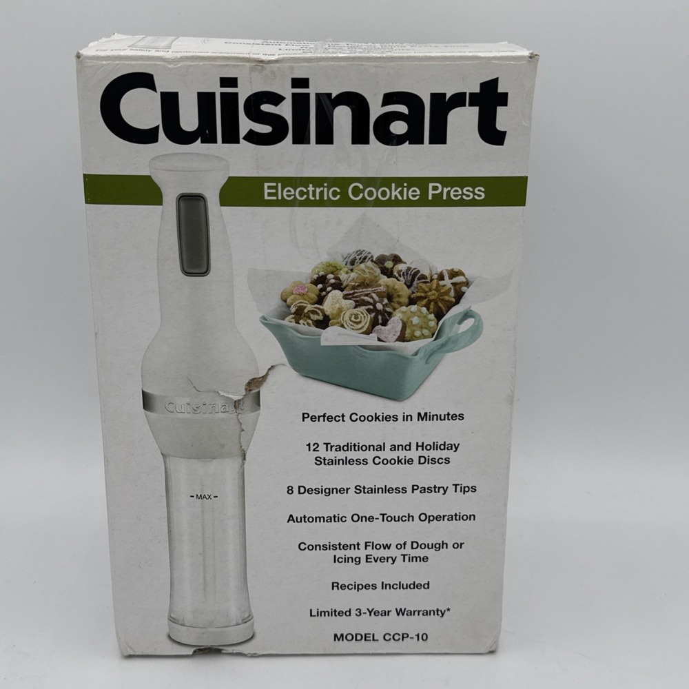 Cuisinart Electric Cookie Press Set CCP-10 New In Box